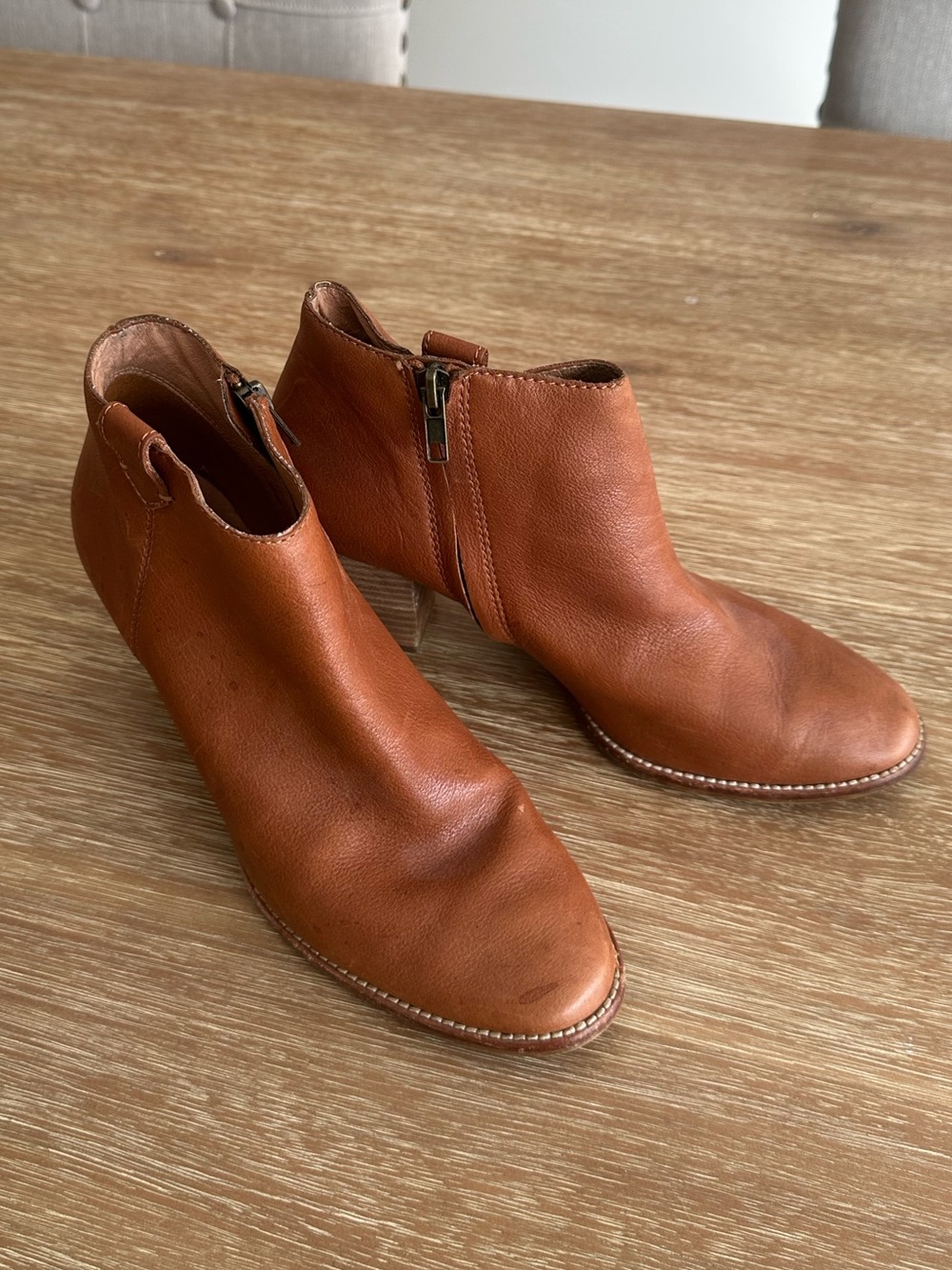 Madewell Women’s Leather Ankle Boot in Cognac